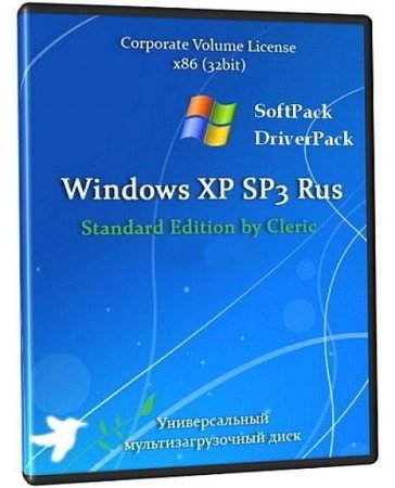 Windows XP SP3 Standard Edition by Cleric + SoftPack + DriverPack DVD 03.2011