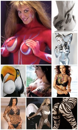 50 Artistic Body Erotic Painting Girls Pictures Set 3