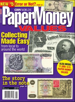 Paper Money Values (August 2008)