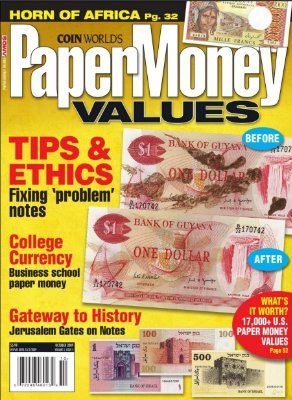 Paper Money Values (October 2009)