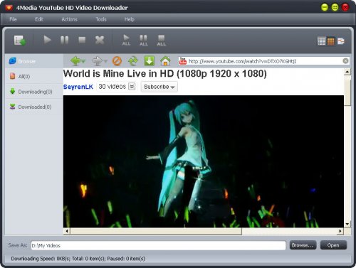 4Media YouTube HD Video Downloader 3.0.1.0309