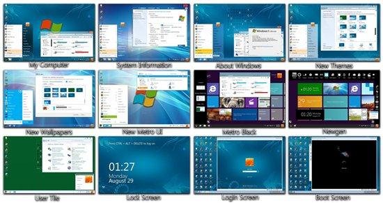 Windows 8 Skin Pack 5.0 for Windows 7 / Windows 8 Skin Pack 3.0 Windows XP (2011/32bit/64bit)