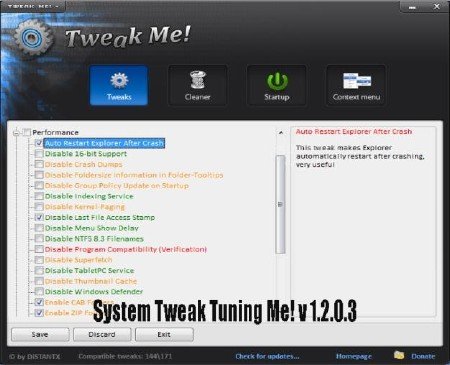 System Tweak Tuning Me! v 1.2.0.3 2011