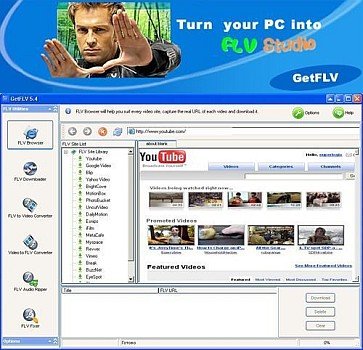 GetFLV Pro 9.0.4.6 Portable 2011 - �������� � flv �������
