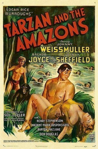 ������ � ��������  / Tarzan and the Amazons  (1945) DVDRip