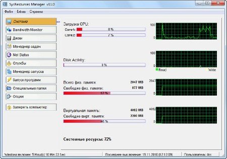 SysResources Manager 11.2 - ���������� �������