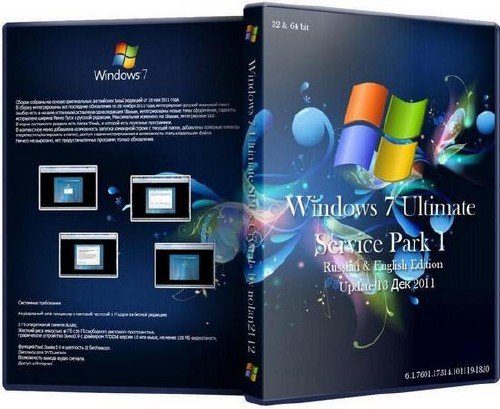 Microsoft Windows 7 Ultimate SP1 32-64 bit crystal by nolan (2011/RUS/ENG) 13 ��� 2011