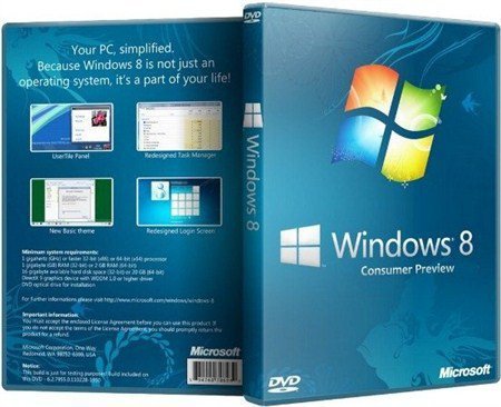 Microsoft Windows 8 Consumer Preview Lite (13.03.12/x86/x64/RUS)