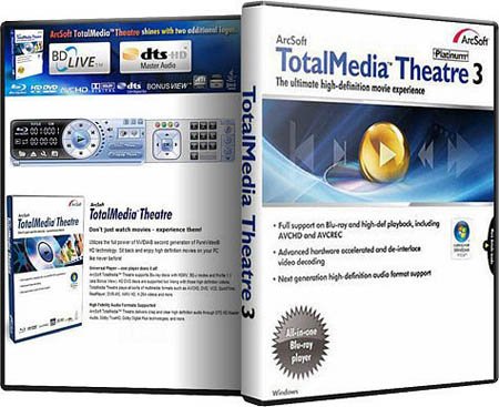ArcSoft TotalMedia Theatre Platinum 3.0.1.195 (with SimHD and 3D Plug-in)