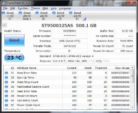 CrystalDiskInfo 4.6.1 Final (2012/RUS/ENG)