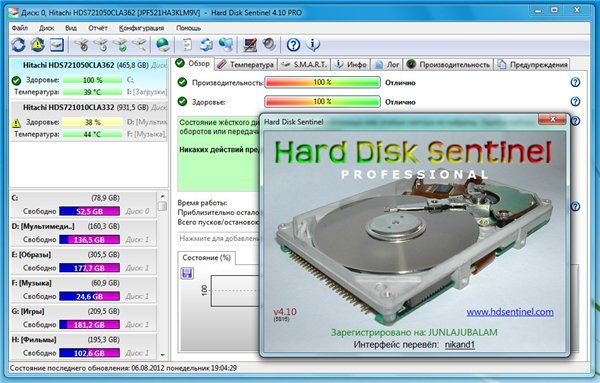 Hard Disk Sentinel Pro 4.10 Build 5816 Final Rus Portable by Valx