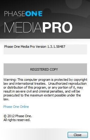 Phase One Media Pro 1.3.1.58487