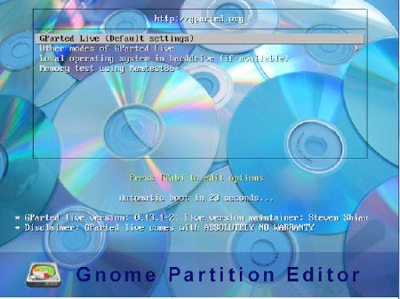 GParted LiveCD 0.13.1-2 [x86] (1xCD)