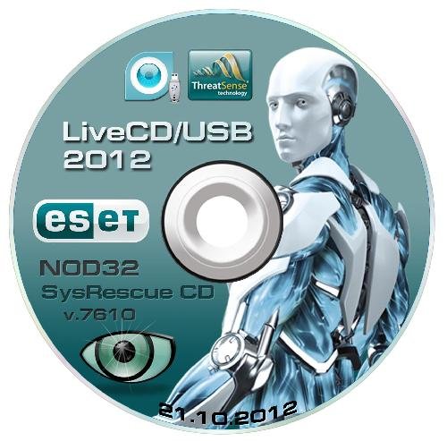 ESET NOD32 LiveCD / LiveUSB v.7610 Rus/Eng (21.10.2012)