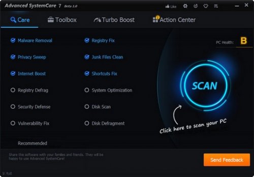 Advanced SystemCare Pro 7.0.0.186 Beta (Datecode 31.07.2013)